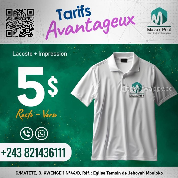Lacoste + Impression à 5$