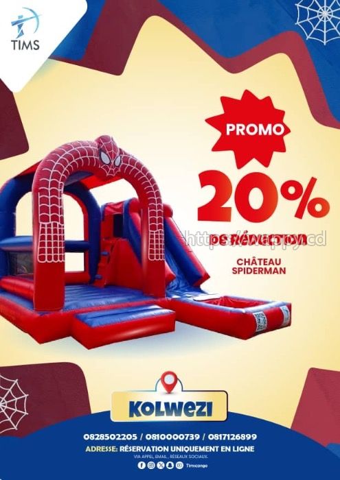Promotion de 20% sur nos nouveaux châteaux gonflab