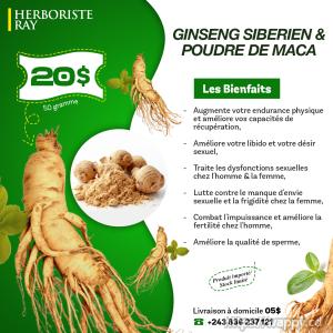 POUDRE DE GINSENG ET MACA
