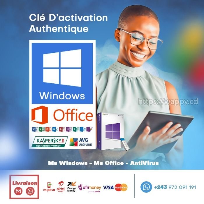 🔑 Clé d'activation authentique Windows & Office