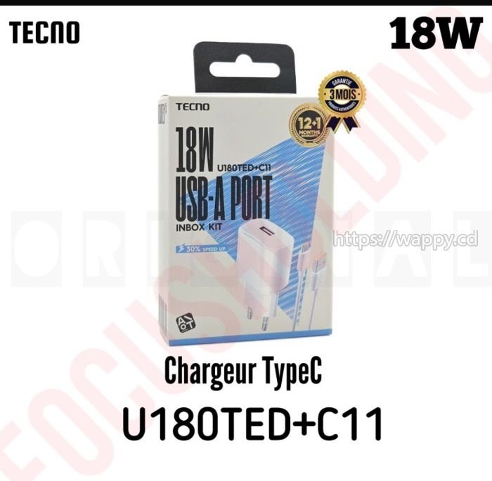 Chargeur TECNO typeC ORIGINAL