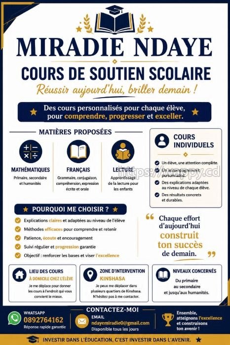 📚 COURS DE VACANCES À DOMICILE