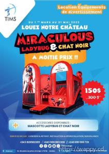 Chateaux gonflables Miraculous ladybug & Chat noir