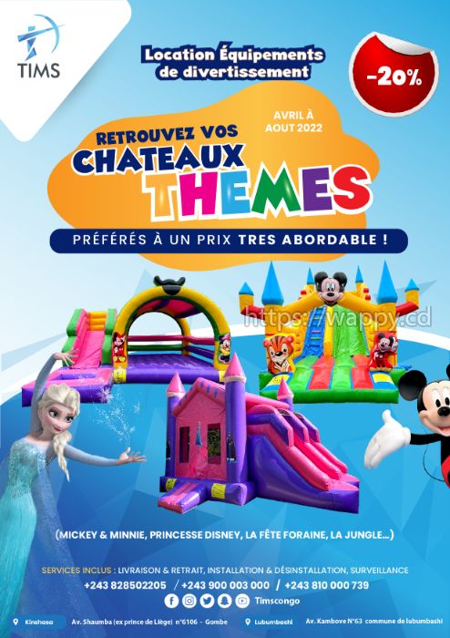 Châteaux gonflables à thème en promotion