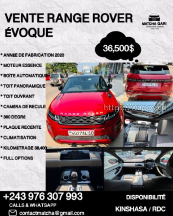 RANGE ROVER ÉVOQUE 2020 / KINSHASA