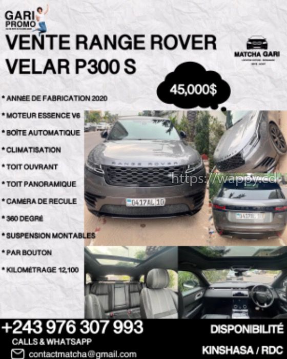 Range Rover Velar P300S 2020 - Matcha Gari