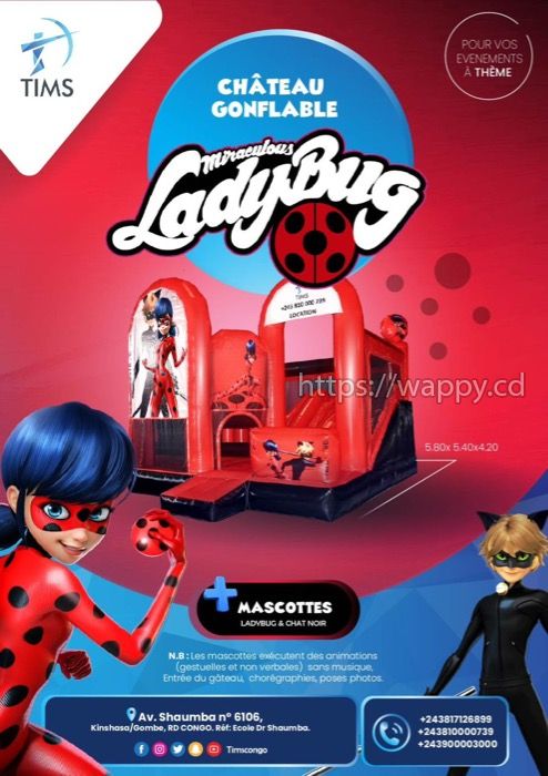 Château gonflable Miraculous Ladybug