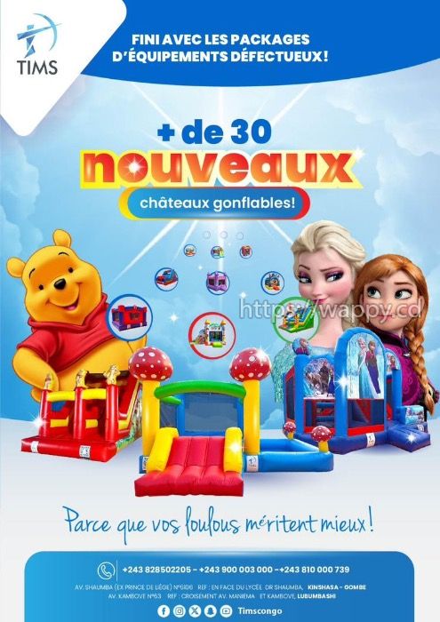 Plus de 30 nouveaux chateaux gonflables